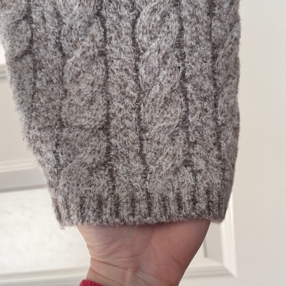 J Crew Cardigan Grey Cable-knit Sweater Lady Jacket - Picture 4 of 6